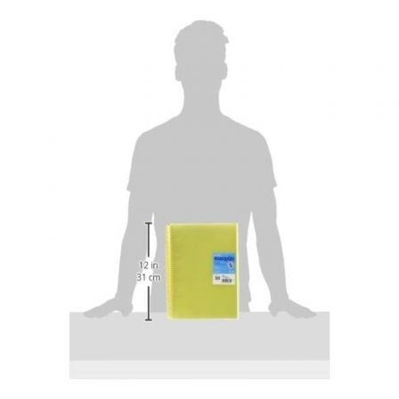 MAXIPLAS Carpeta con 50 Fundas Grafoplás Amarillo A4 MAXIPLAS Carpeta con 50 Fundas Grafoplás Amarillo A4
